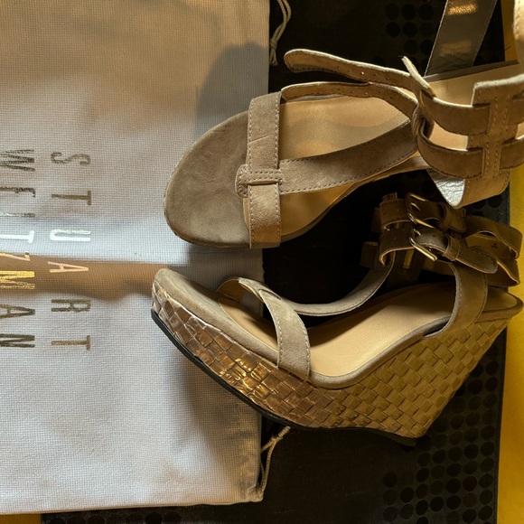 Stuart Weitzman High End Desighner wedges. NEVER WORN. - Picture 2 of 3